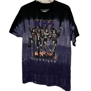 Liquid Blue KISS Band Graphic Tee Size Large